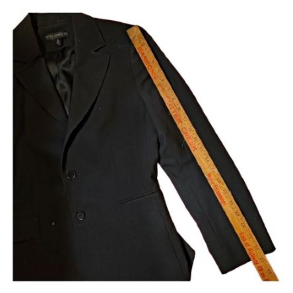 Black stretch wool blazer - Picture 7 of 9